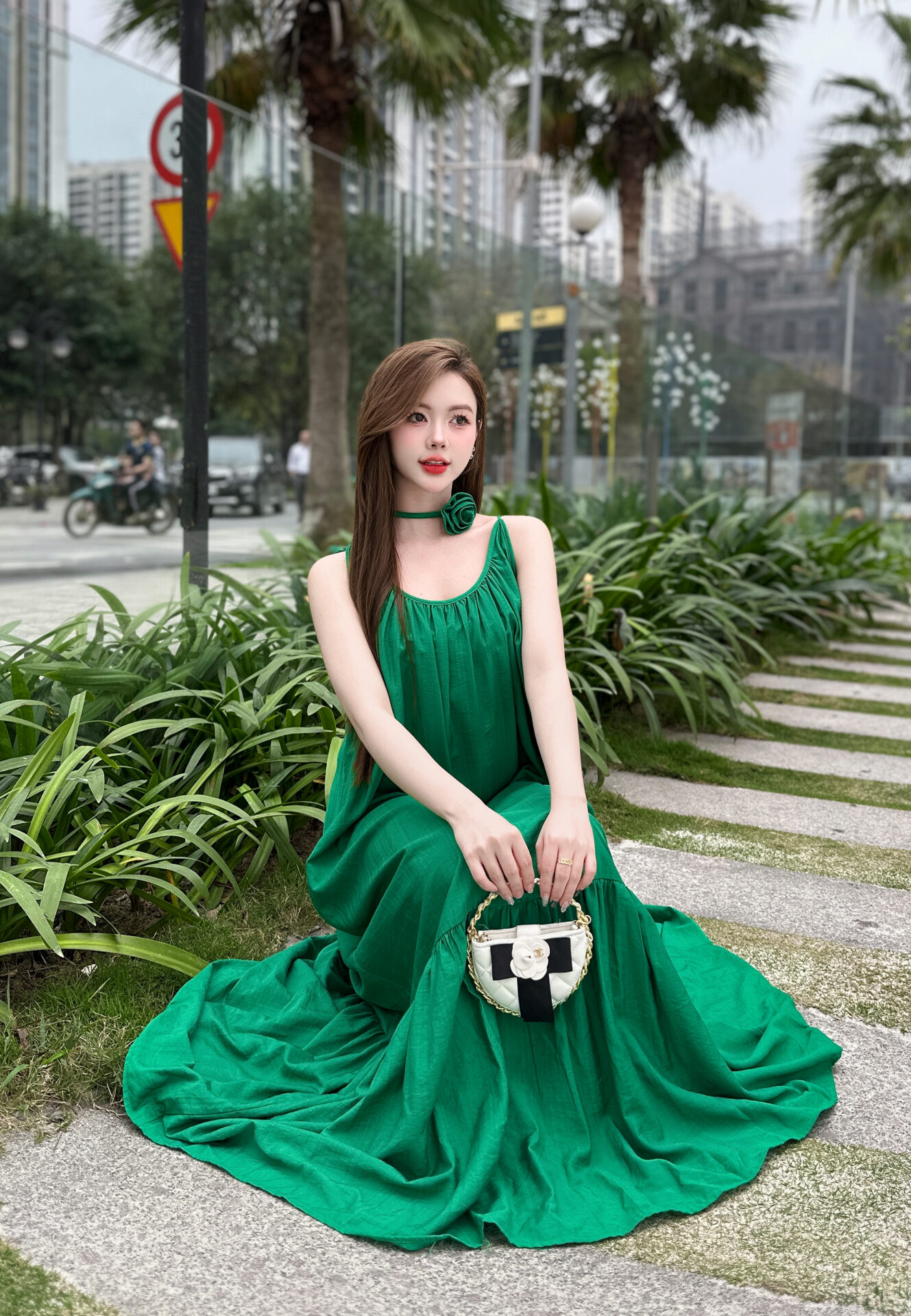 Váy Đũi Maxi hai dây freesize - Ảnh 8