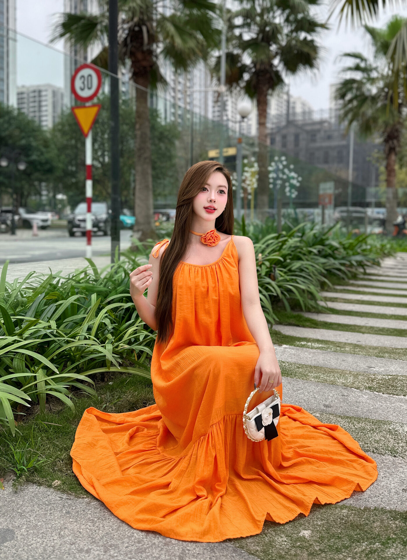 Váy Đũi Maxi hai dây freesize - Ảnh 10