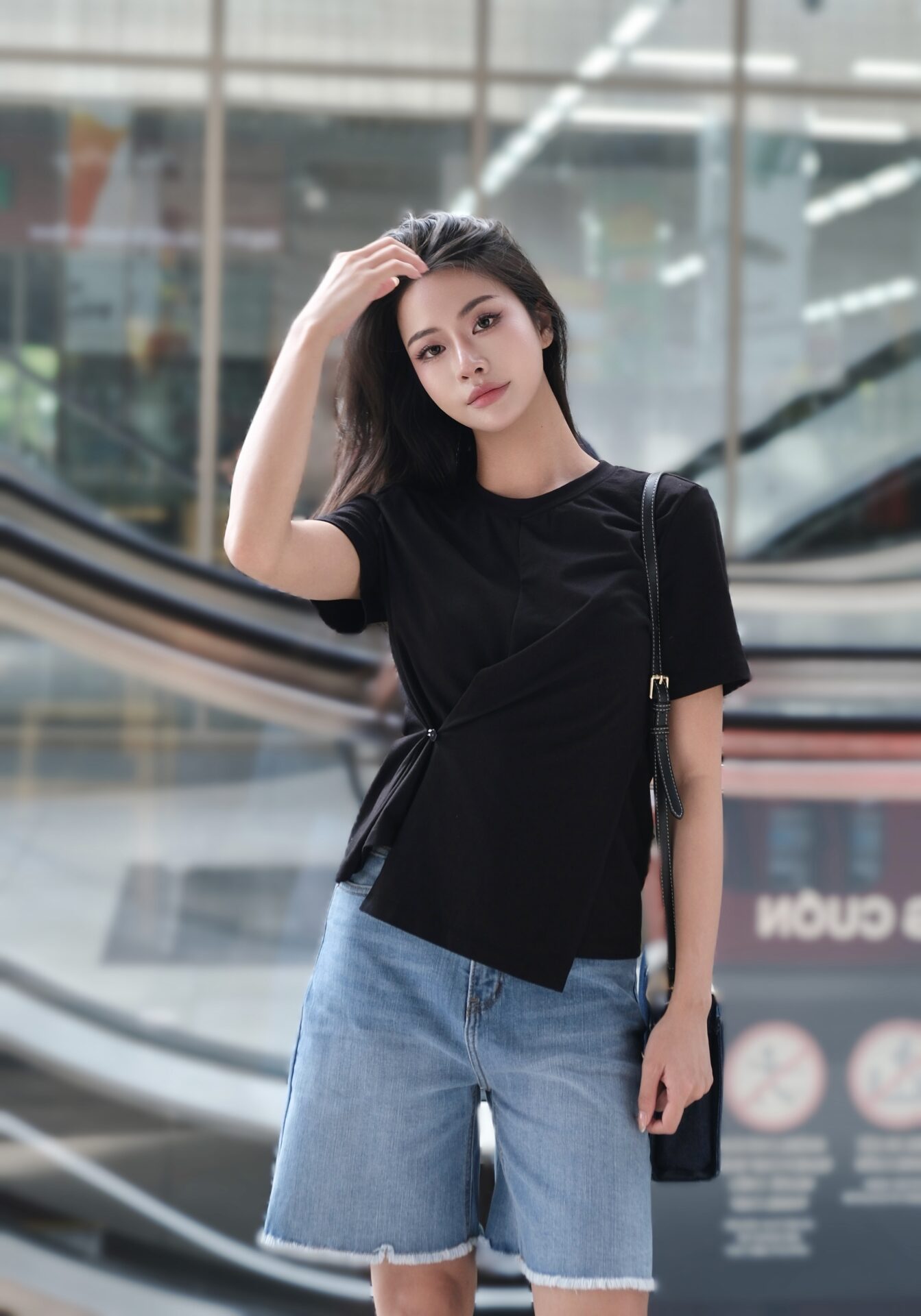 Áo Cộc Vạt Chéo Cuốn Eo - Ảnh 3