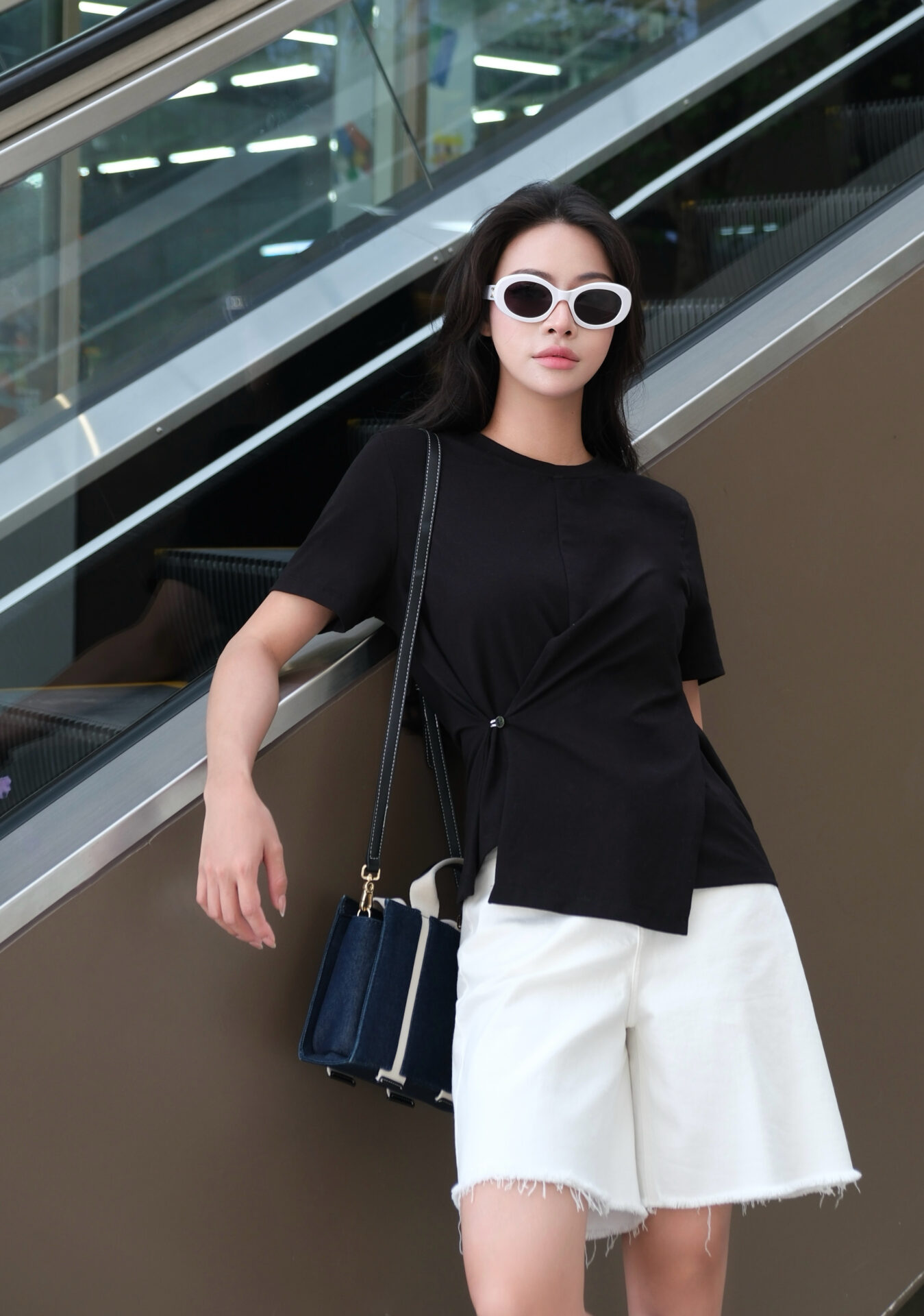 Áo Cộc Vạt Chéo Cuốn Eo